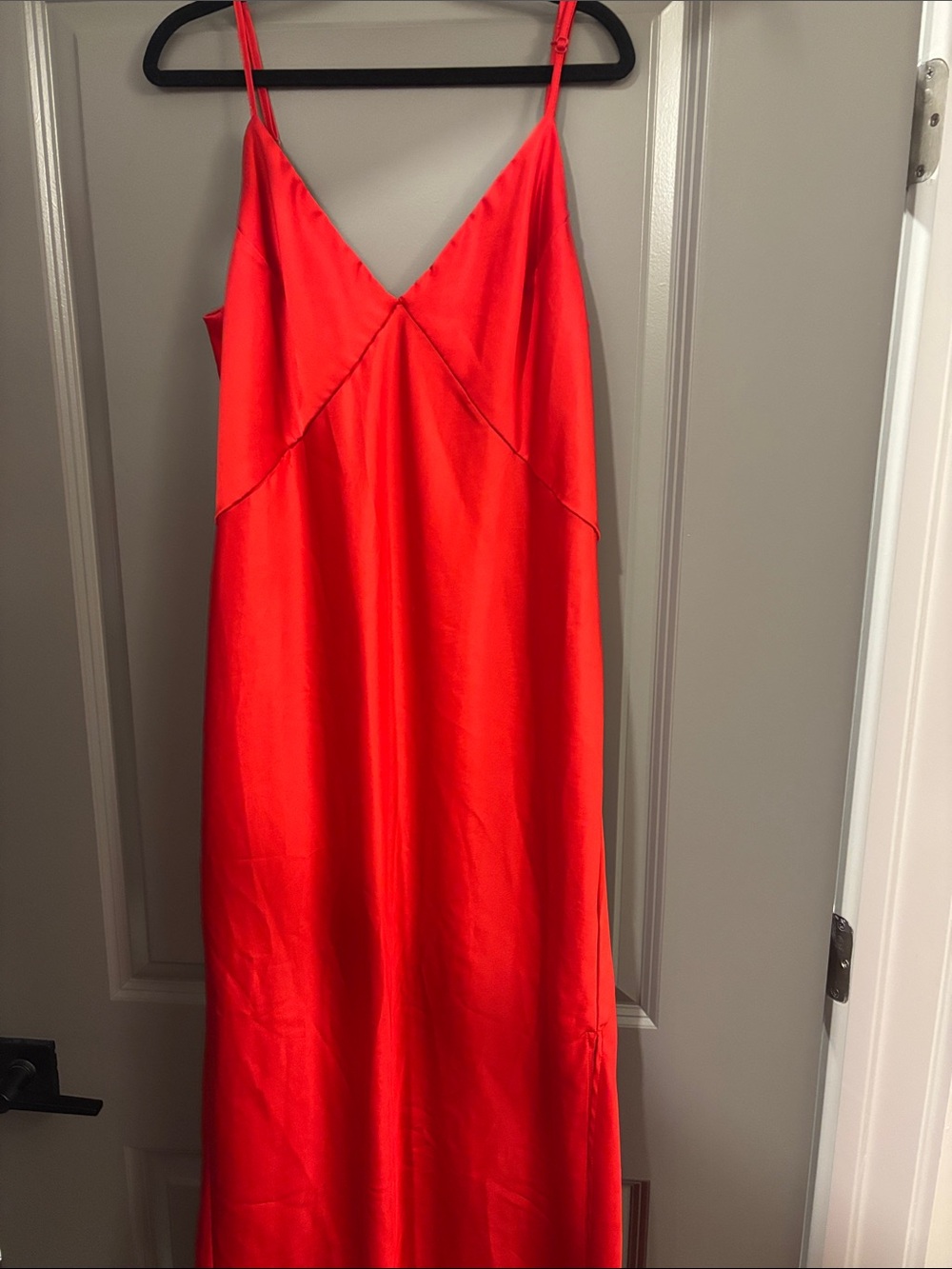 Target Red Satin Maxi Slip Dress